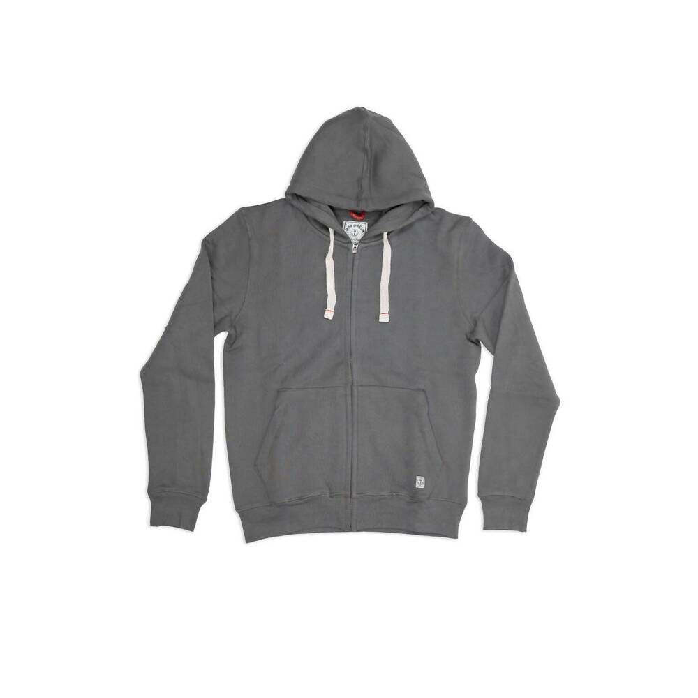 NEW IRON & RESIN men's million mile zip hoodie in charcoal